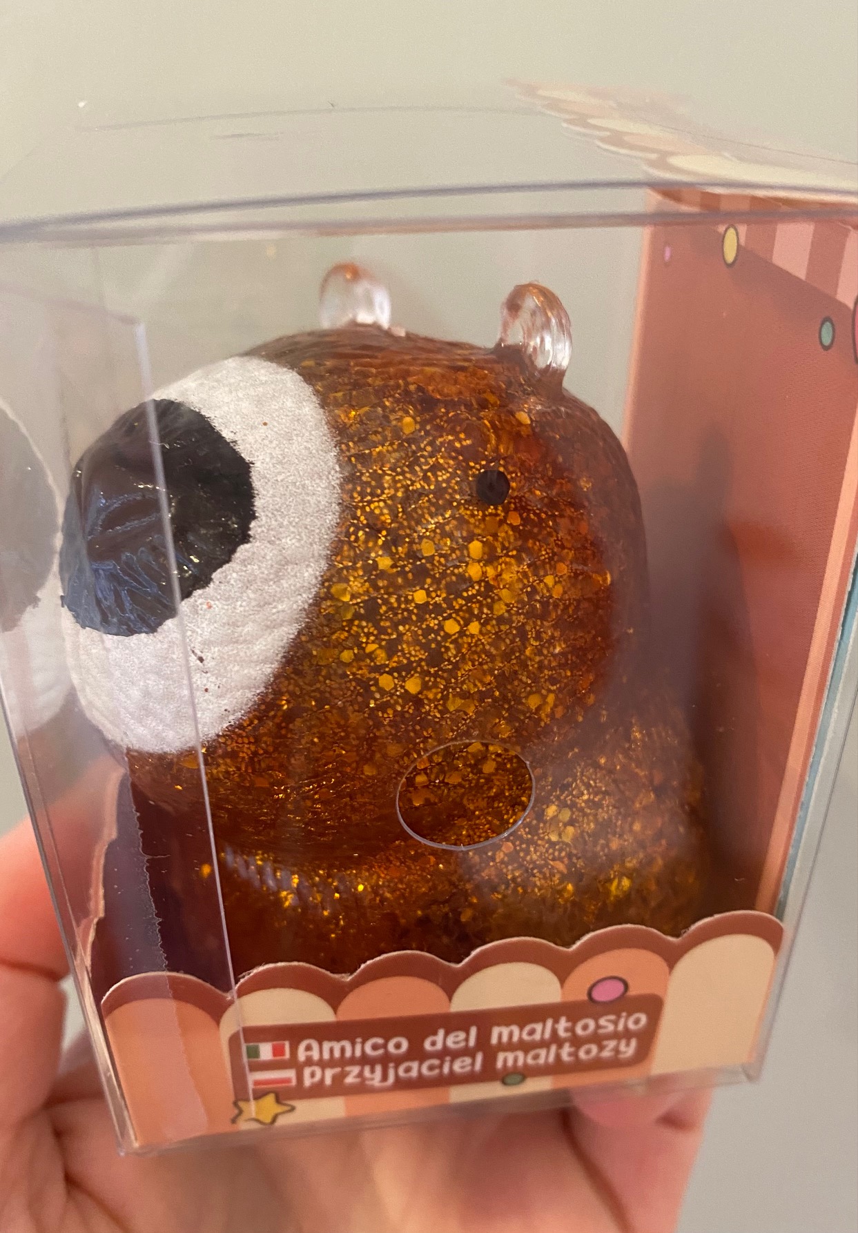 Glitzer Maltose Capybara dunkelbraun