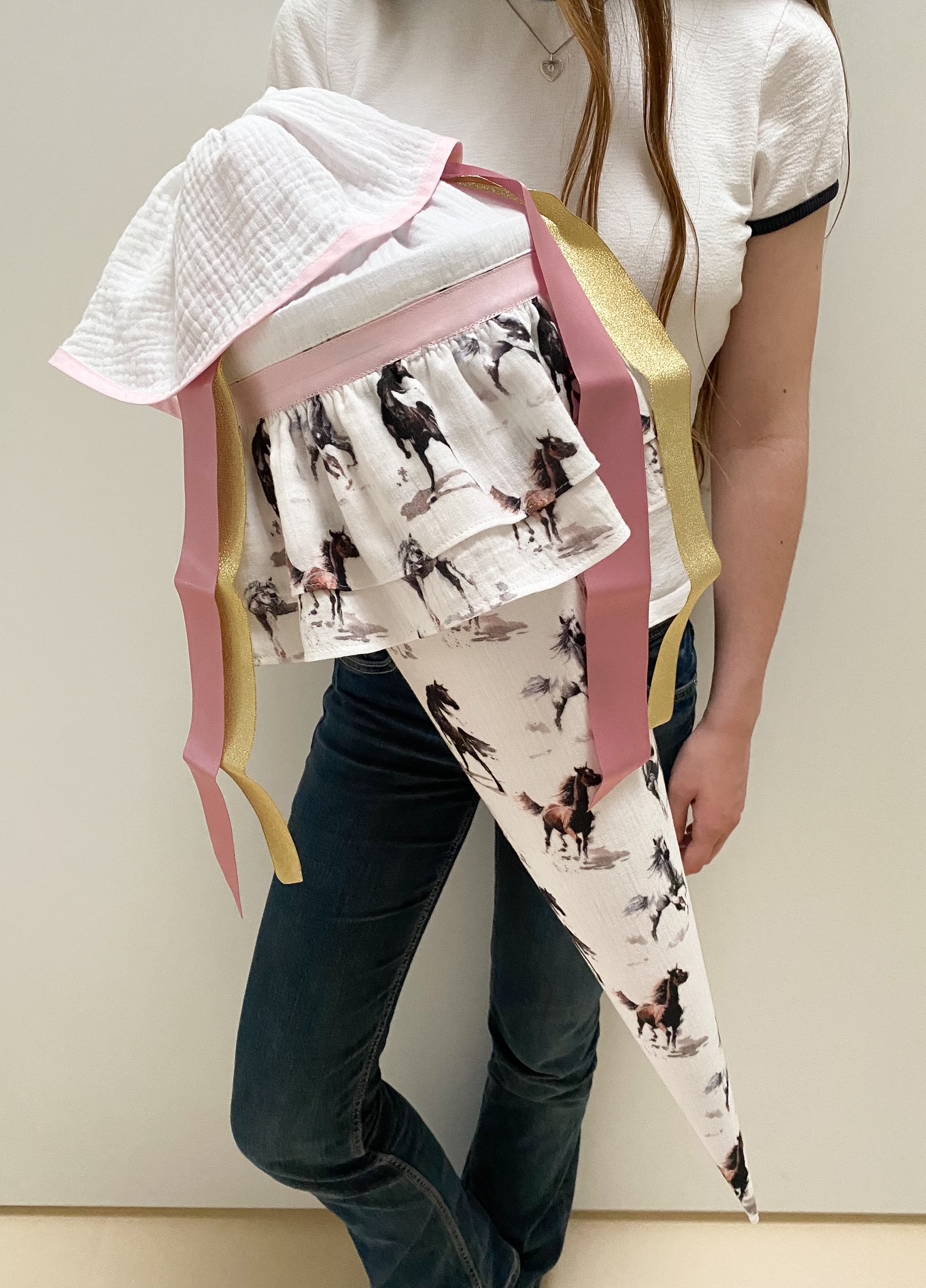 Schultüte 70 cm Pferde