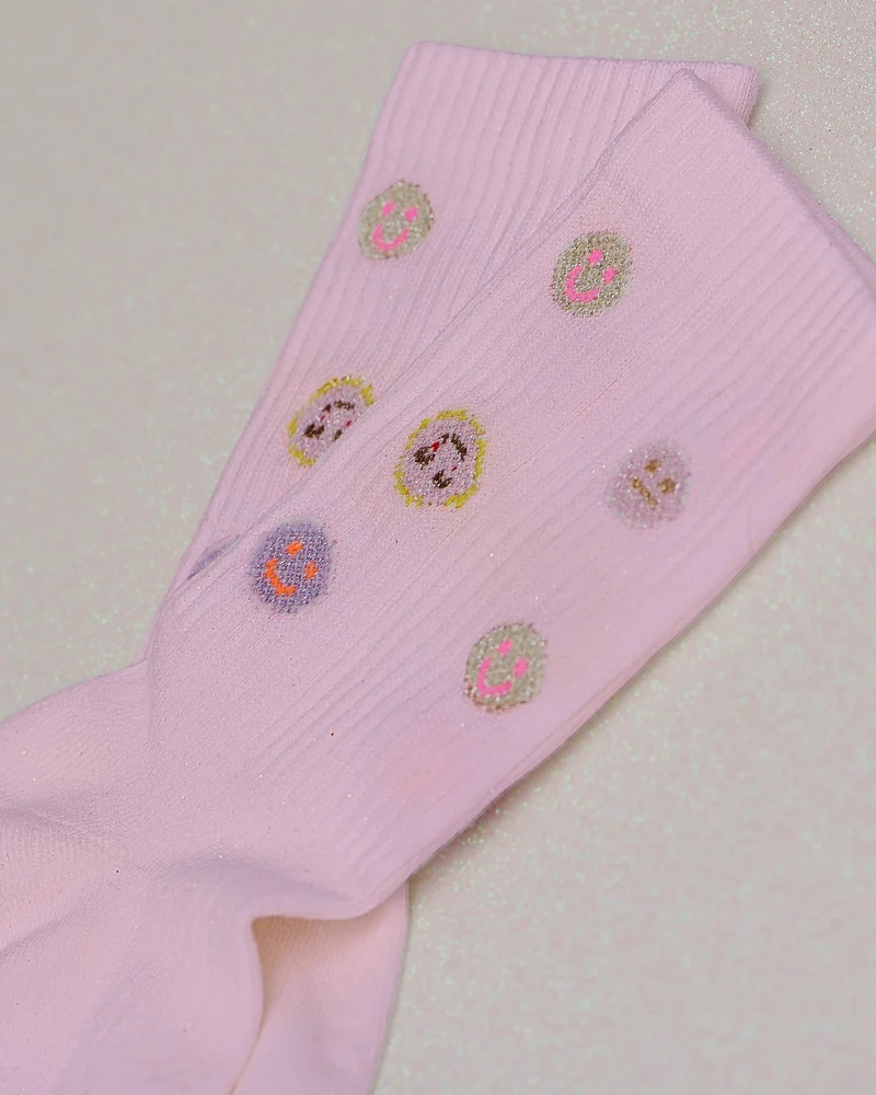 Socken Icon Smiley rose Größe S (35-38)