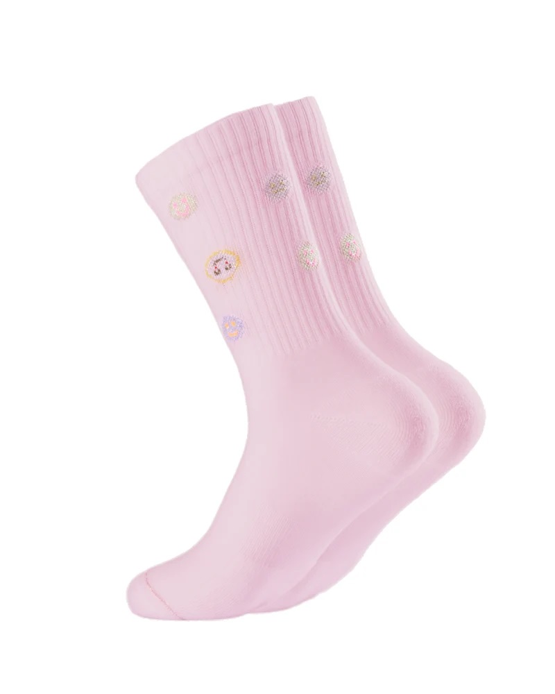 Socken Icon Smiley rose Größe M (39-42)