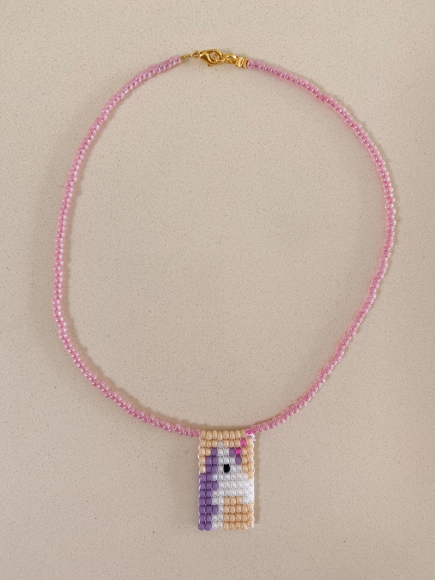 Kette mit Perlenanhänger Einhorn