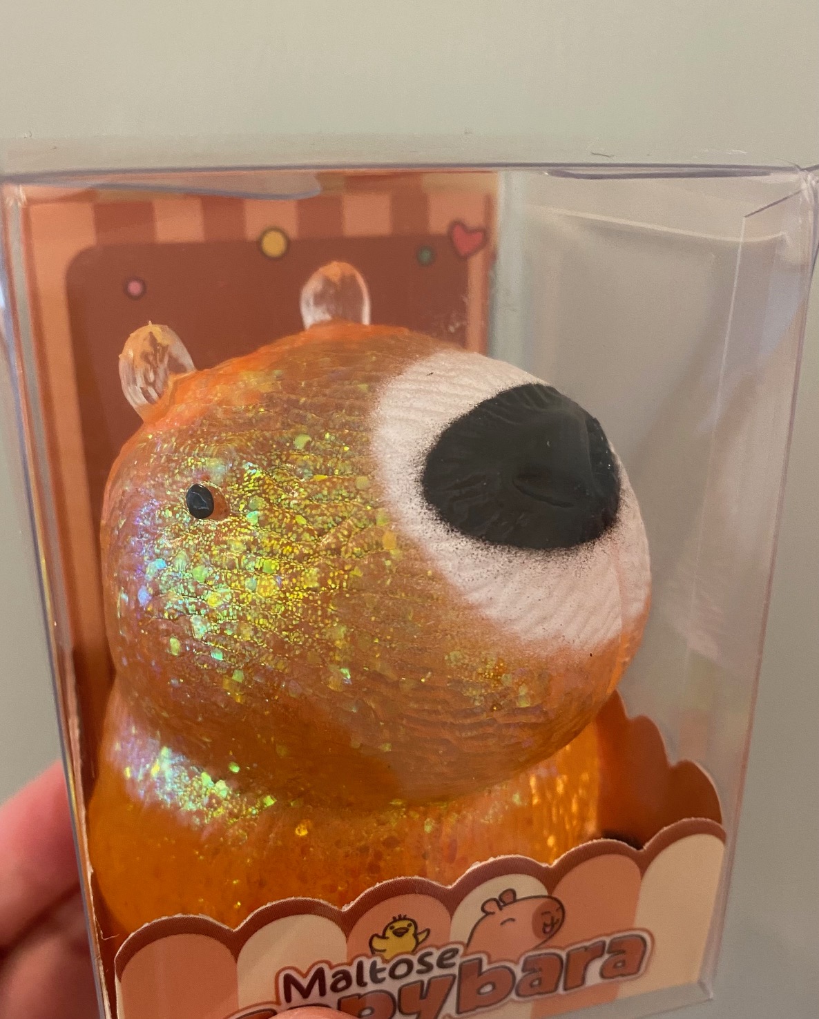 Glitzer Maltose Capybara hellbraun