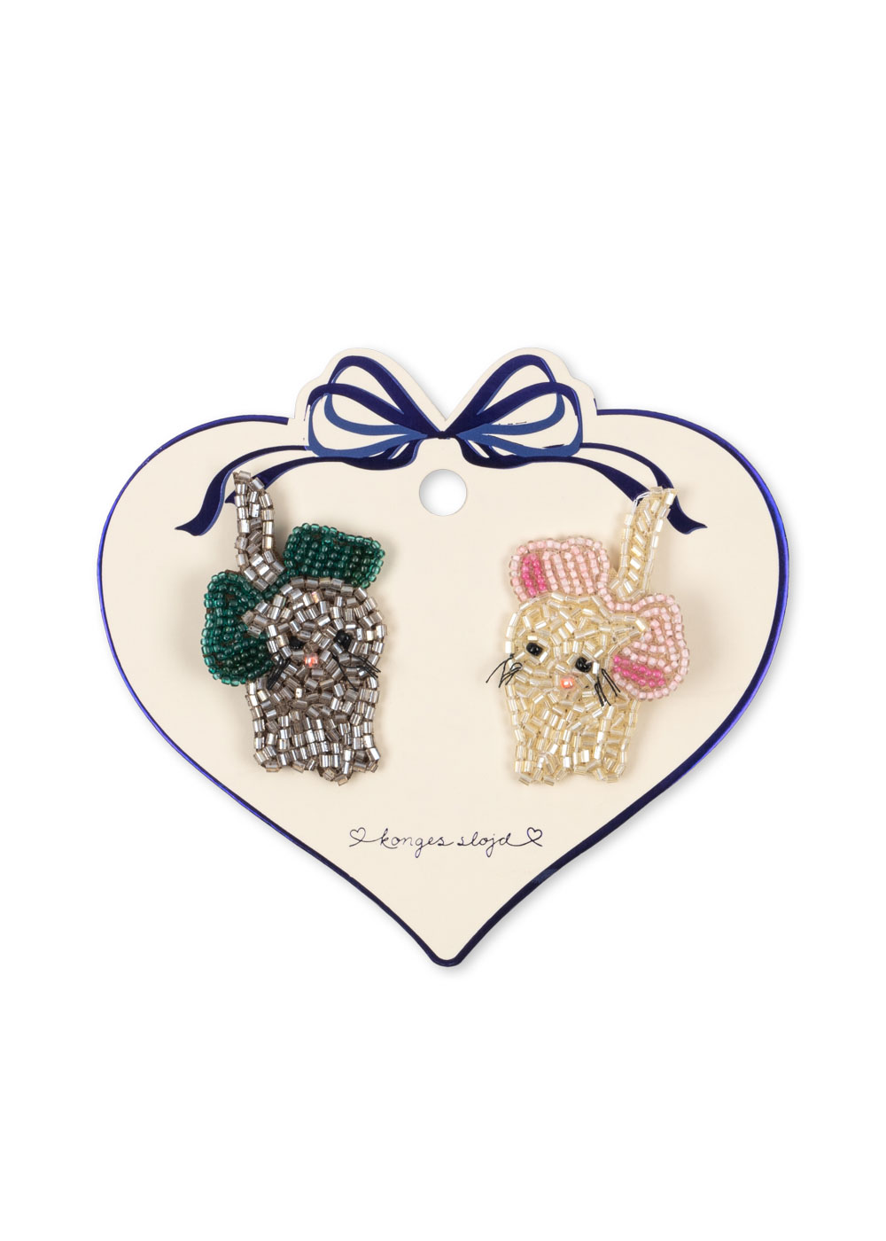 Bow Kitty Haarspangen beaded Set