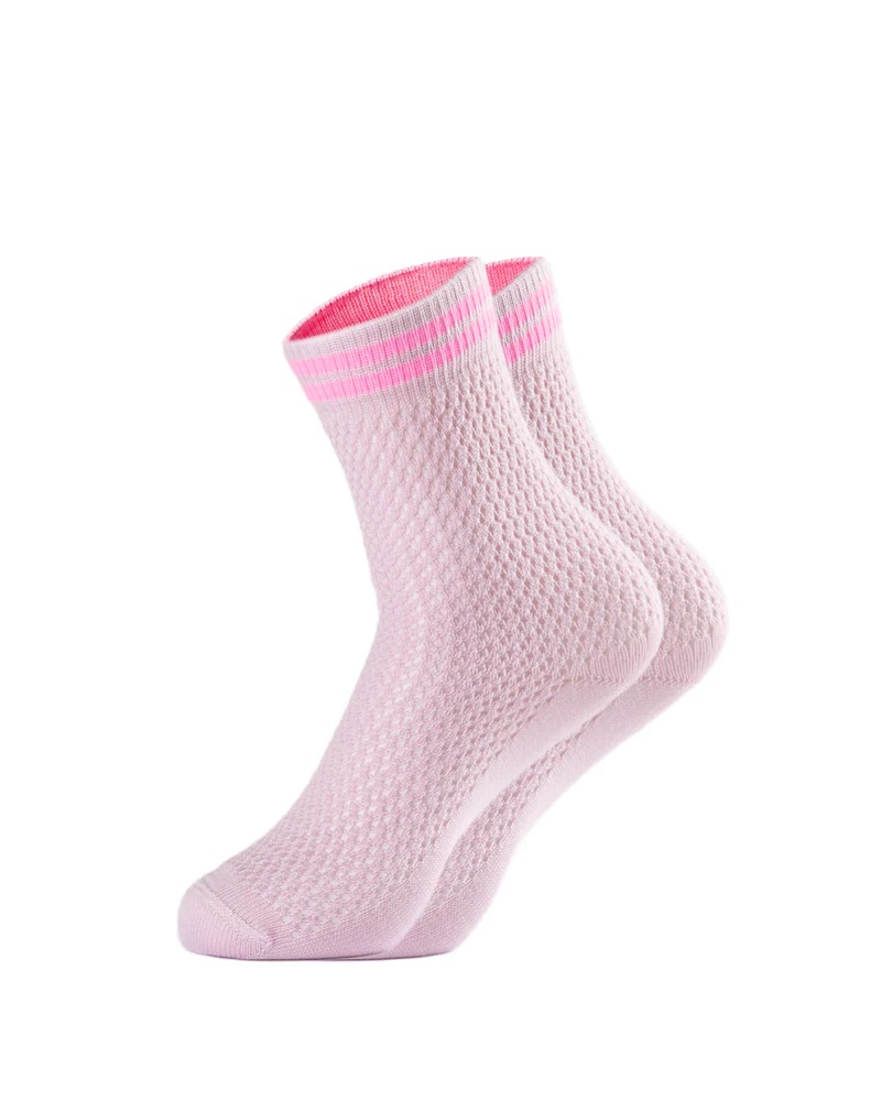 Sneaker Socken Streetmood Net neon pink Größe 35-38
