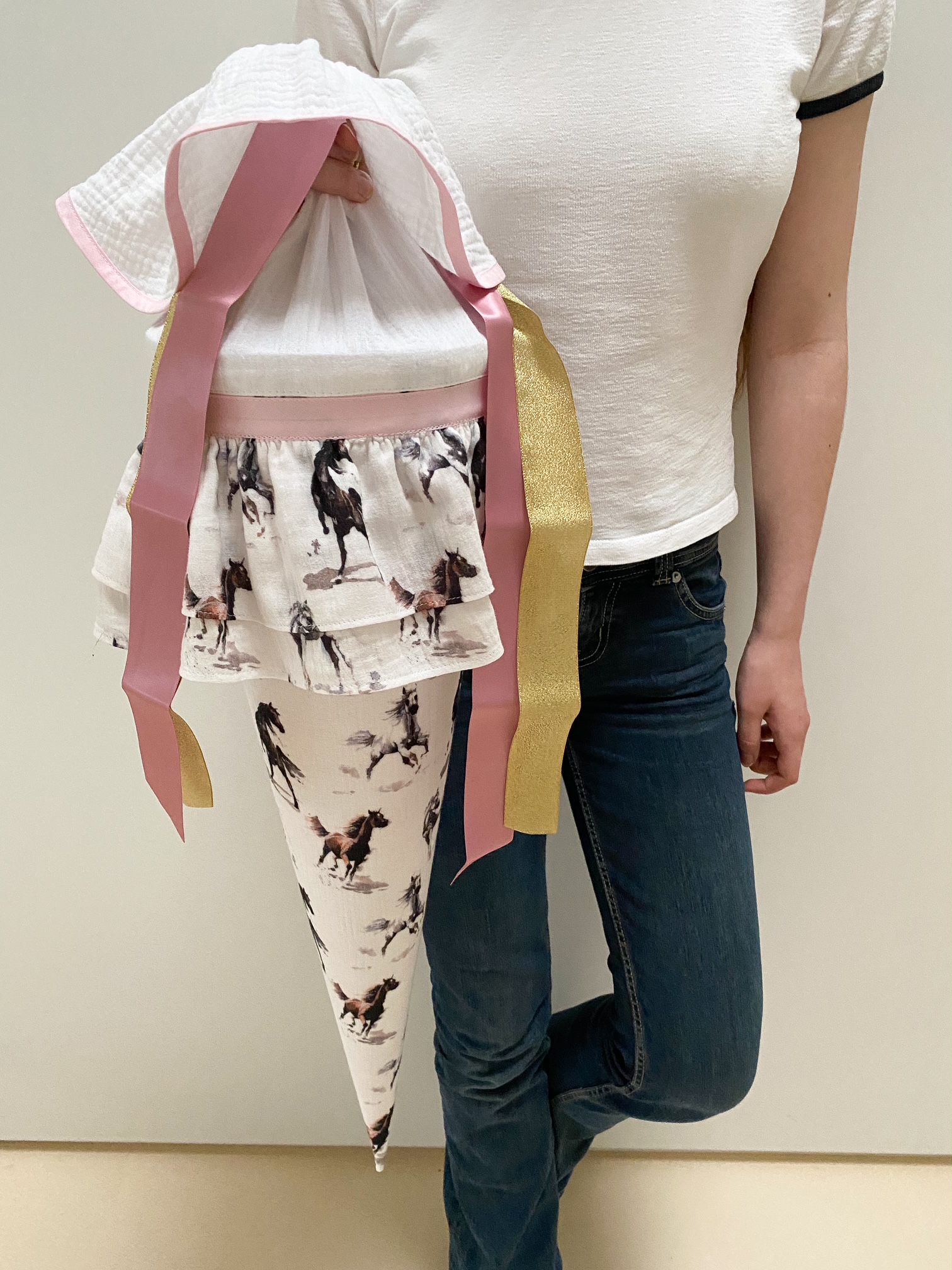 Schultüte 70 cm Pferde