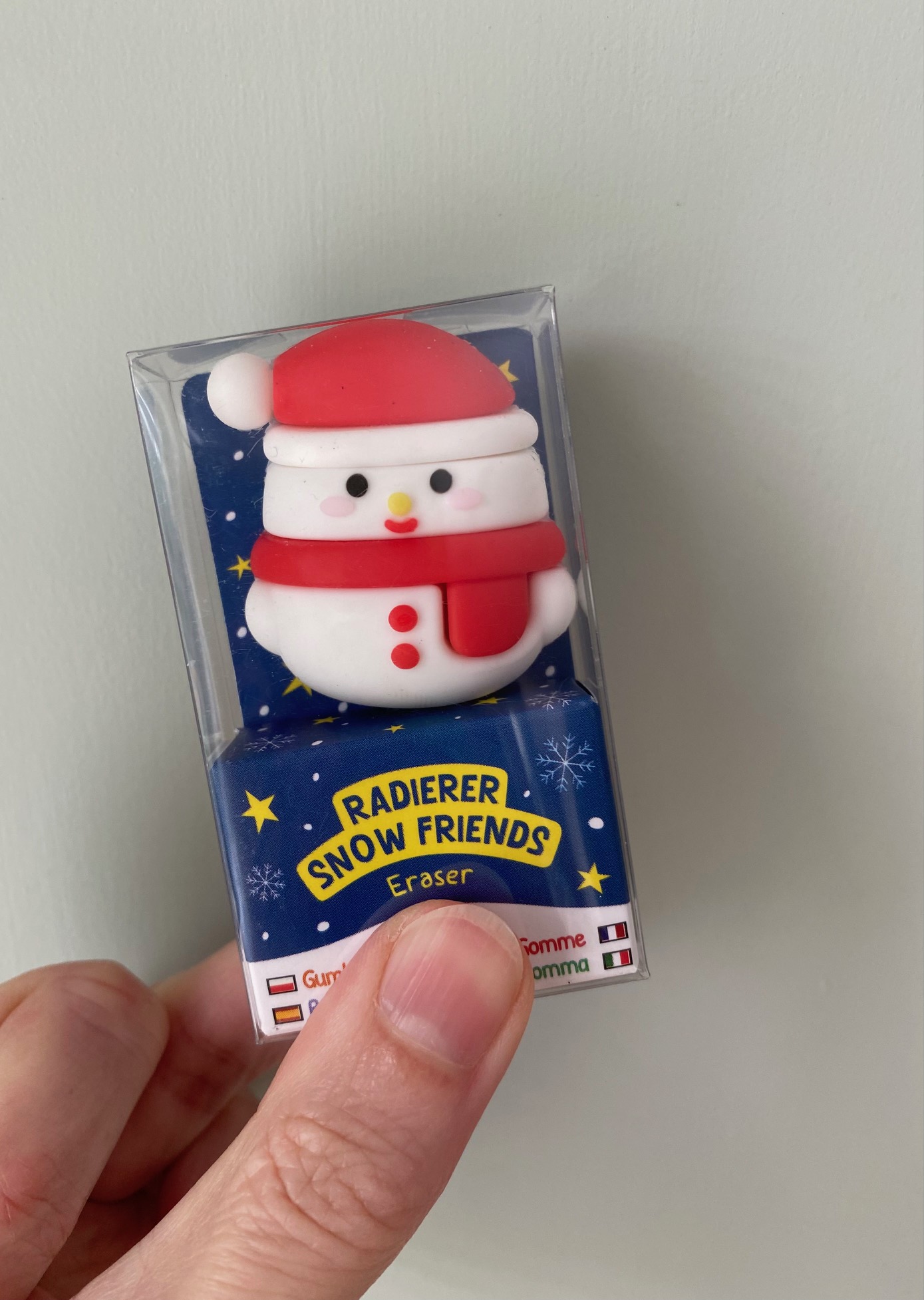 Schneemann Radierer