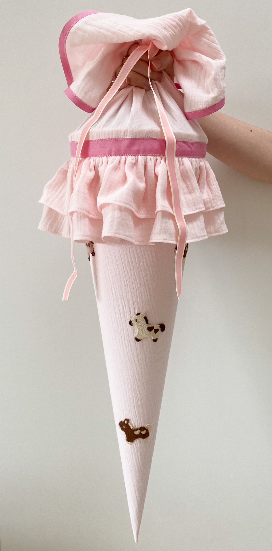 Schultüte 70 cm mit Pferden