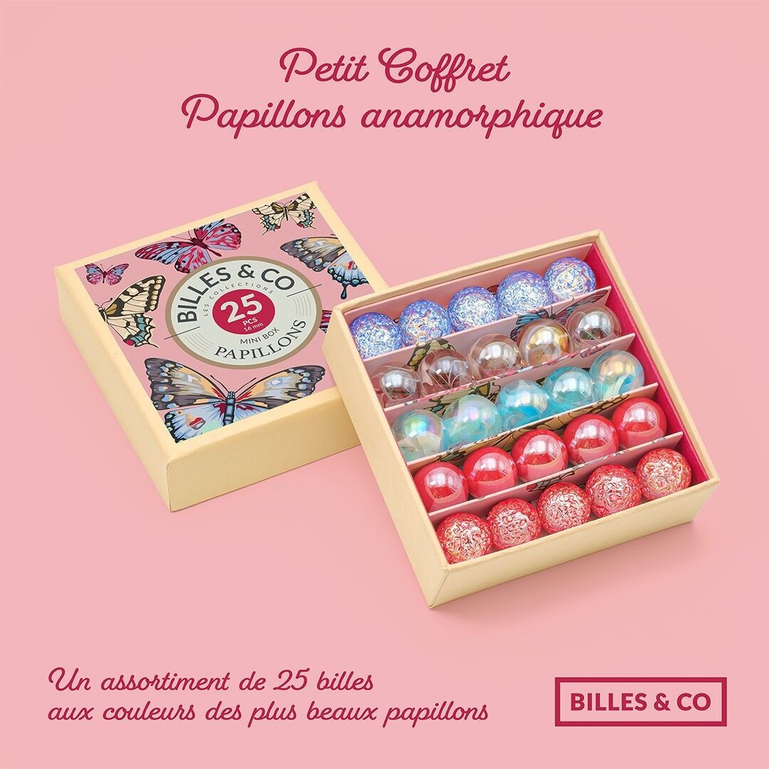 Geschenkbox mit Schmetterling Murmeln