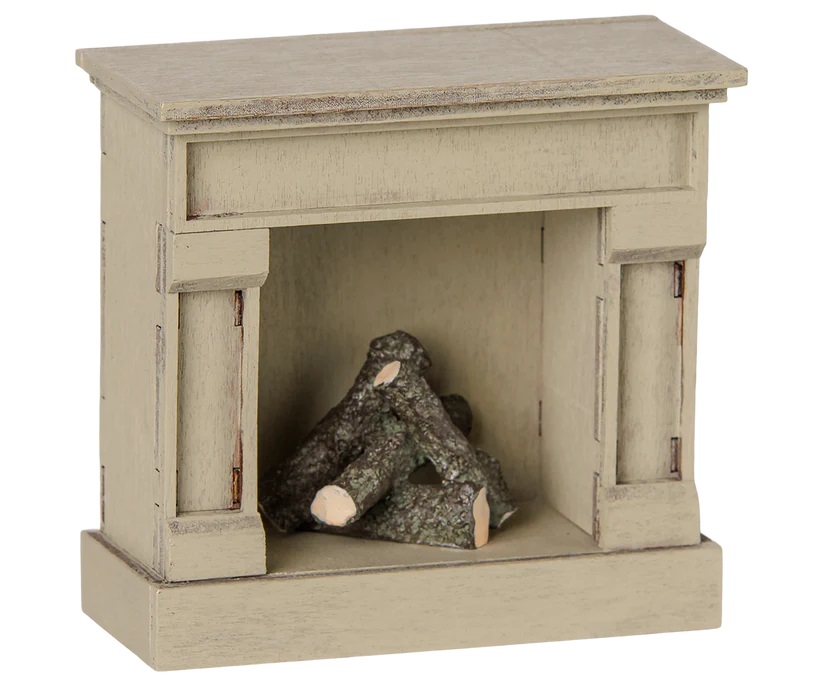 Kamin Maus weiß