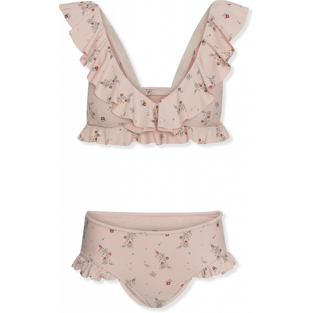 1024x1024-8d2c5dd74a97653f82c1ce70e577a180 Bikini-Set, rosa, florales Muster, Rüschen-Details, Oberteil mit breiten Trägern, tiefer Rückenausschnitt, Slip mit seitlichen Rüschen.