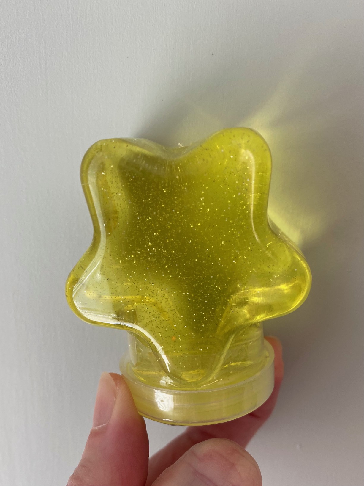 Glitzer Glibber Knete gelb