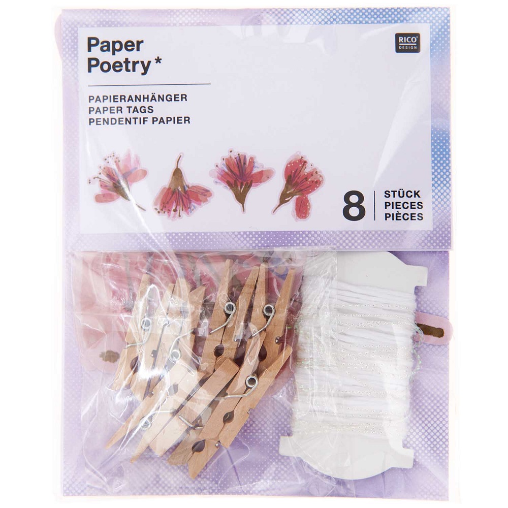Papieranhänger Kirschblüten