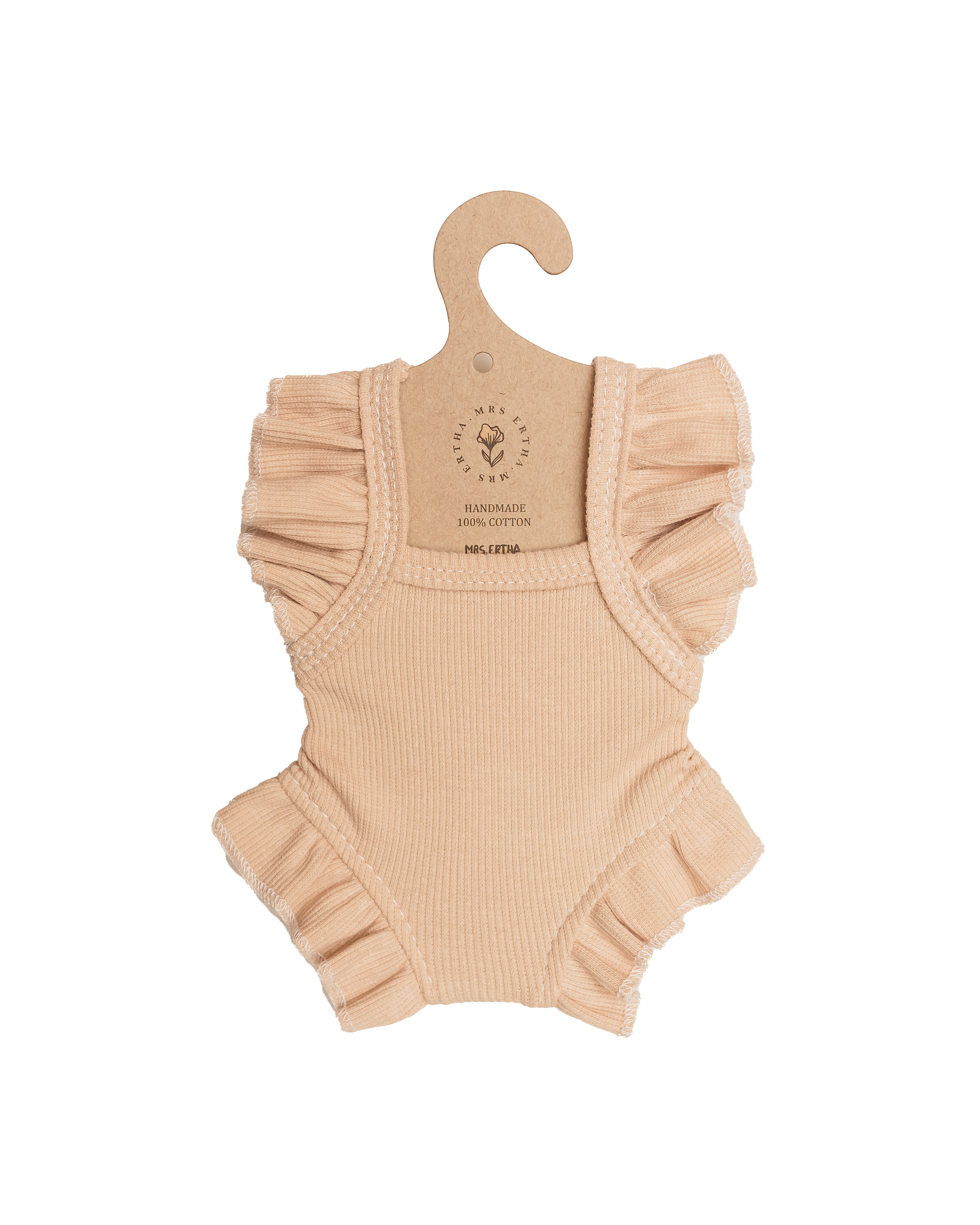 Rüschenbody blush für Puppen 34-36 cm