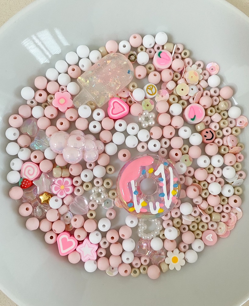 Perlenmix Anhänger Eis & XL Donut