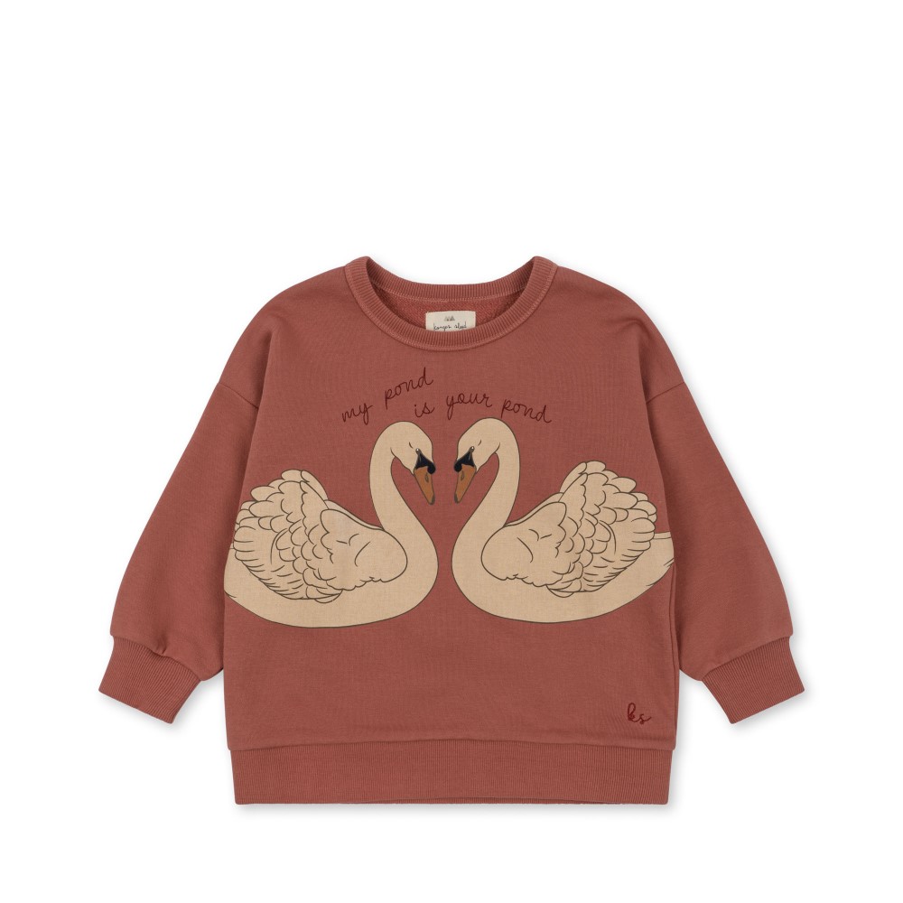 Pulli mit Schwänen rose