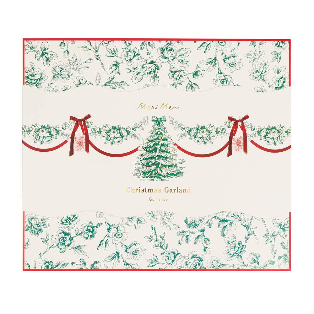 Toile de Jouy Christmas Girlande