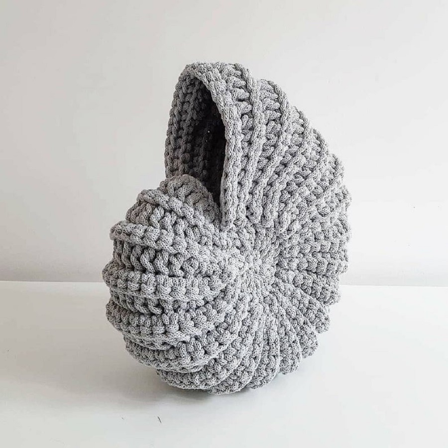 il_794xN-2482047532_n3ok Gehäkelte Tasche, grau, spiralförmiges Design, dickes Garn, großer Tragegriff.