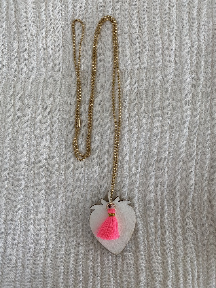 Kette Erdbeere aus Holz