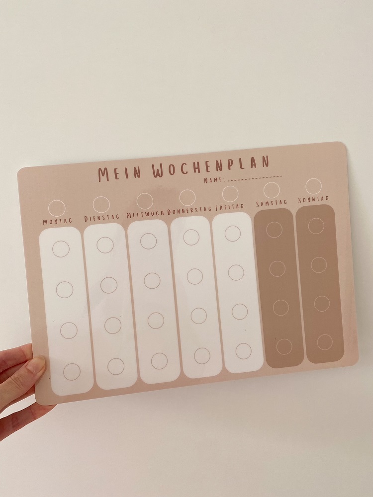 Wochenplaner inkl. 3 Routineplänen Neutral beige