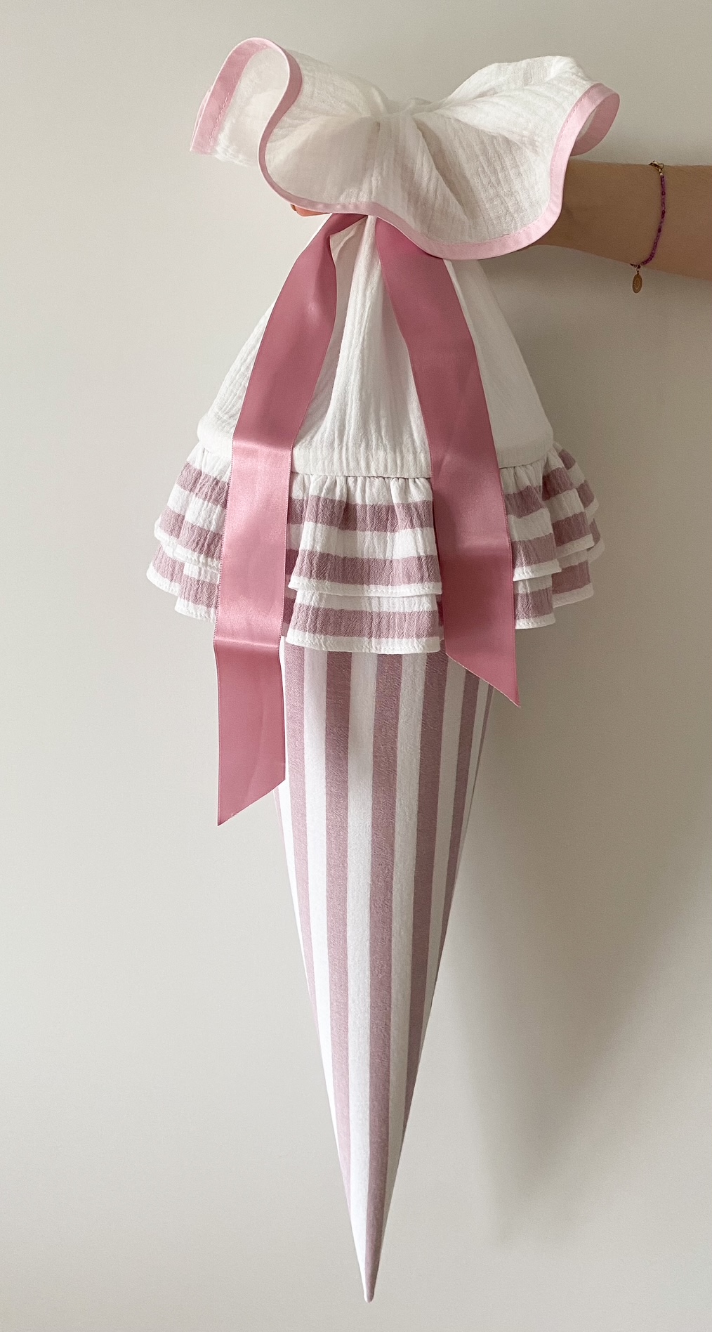 Schultüte 70 cm gestreift