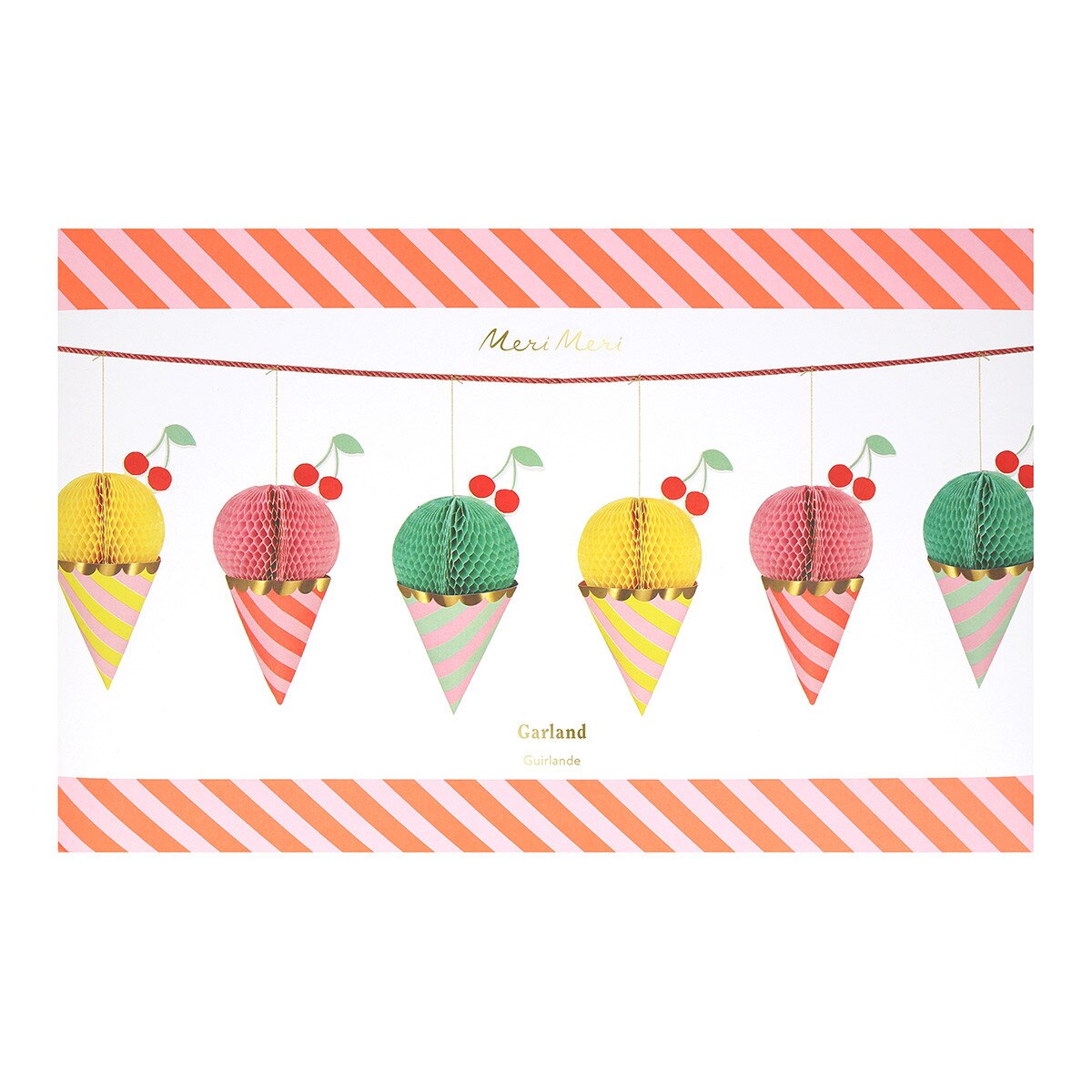 Eiscreme Wabengirlande