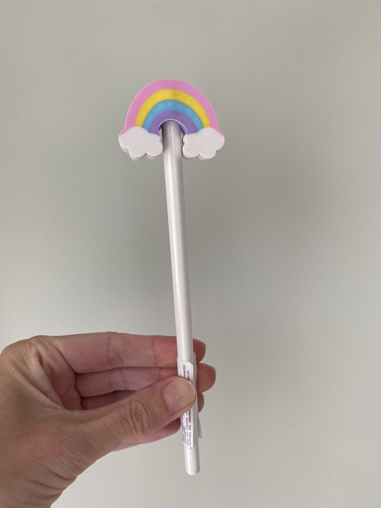 Bleistift Regenbogen weiß