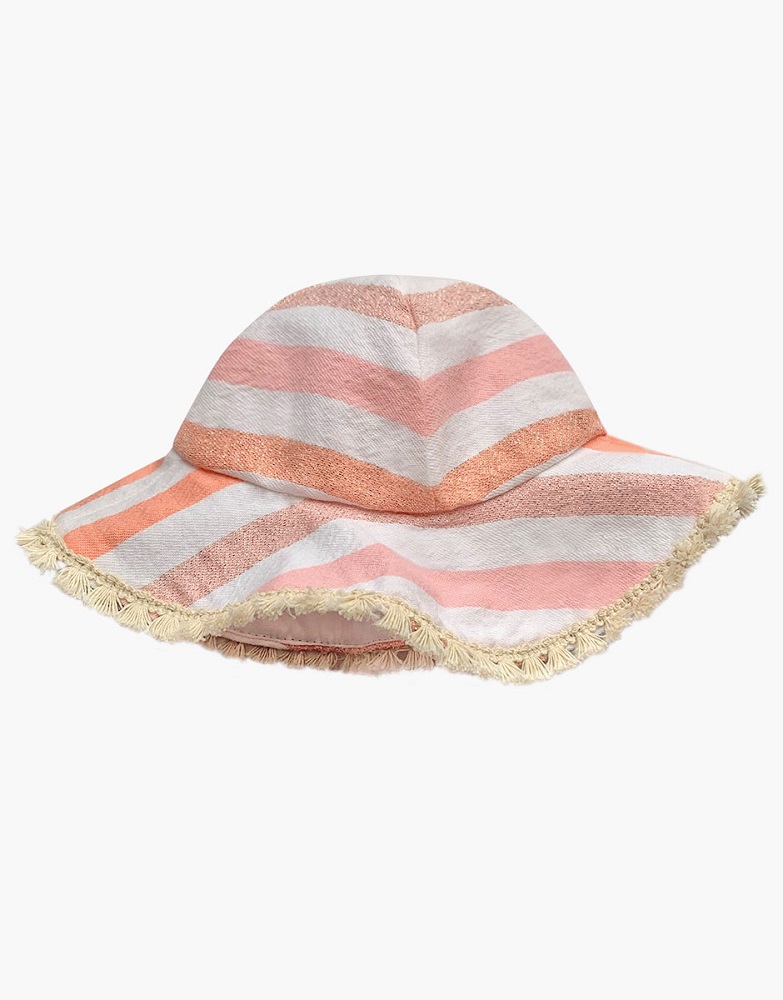 Sommerhut rose stripe