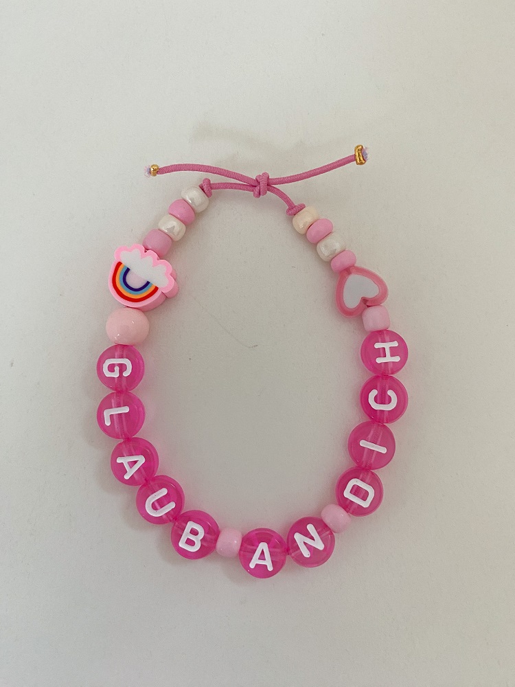 Armband Glaub an Dich pink