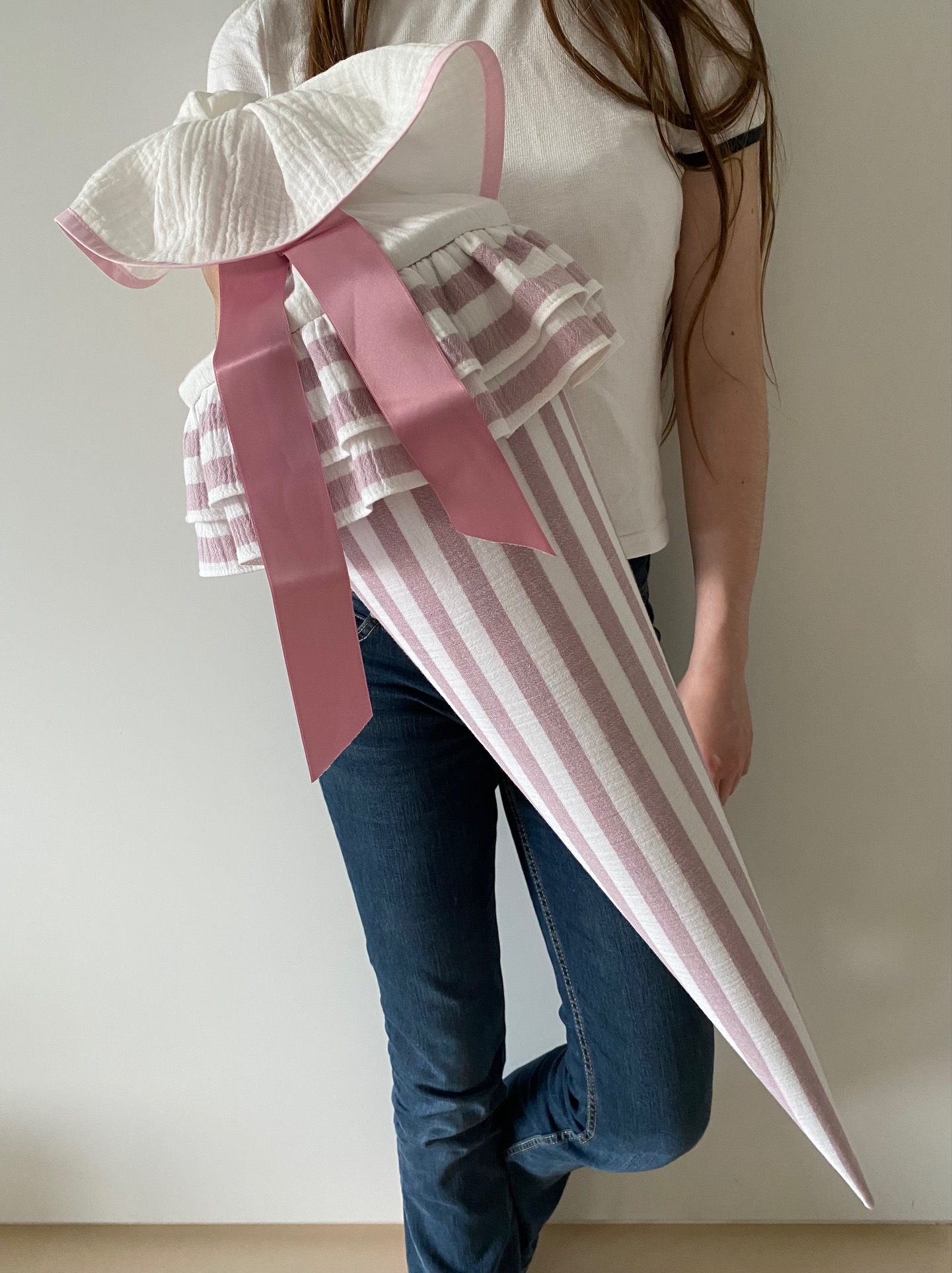 Schultüte 70 cm gestreift
