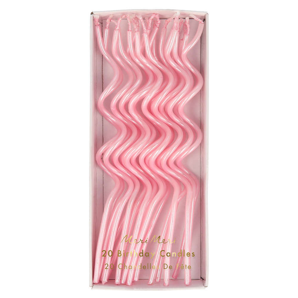 Gedrehte Kerzen rosa