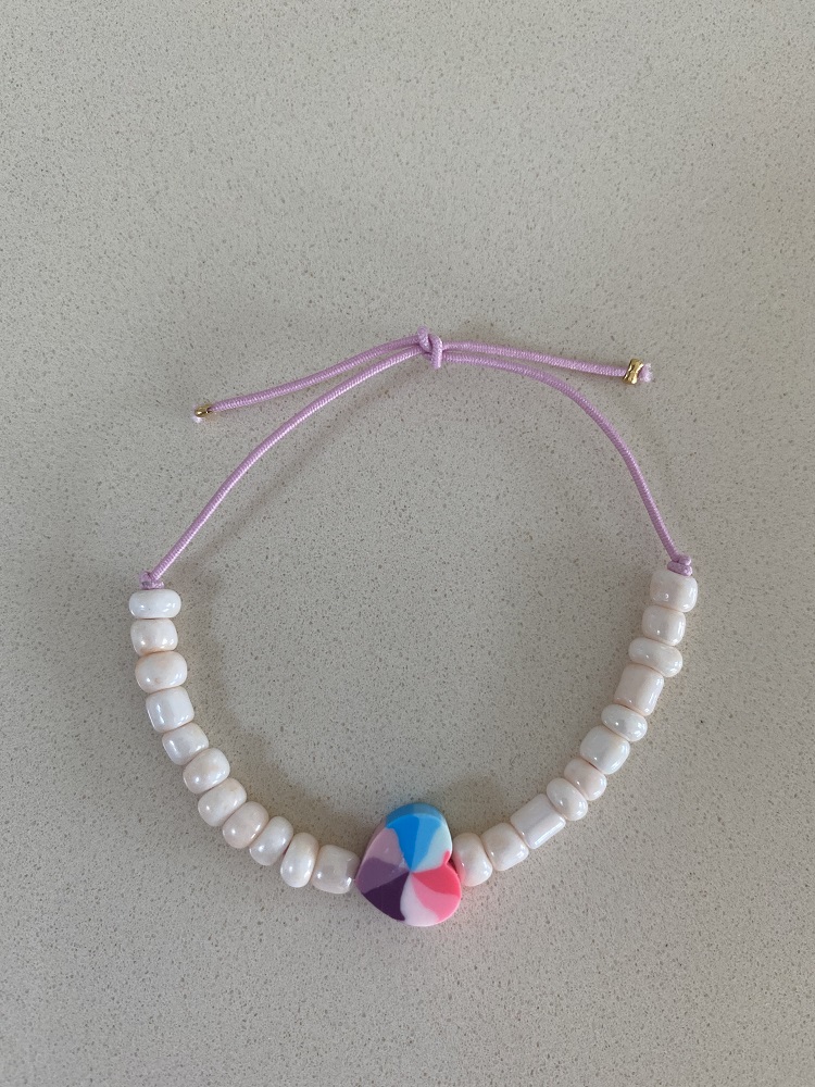 Armband Herz creme