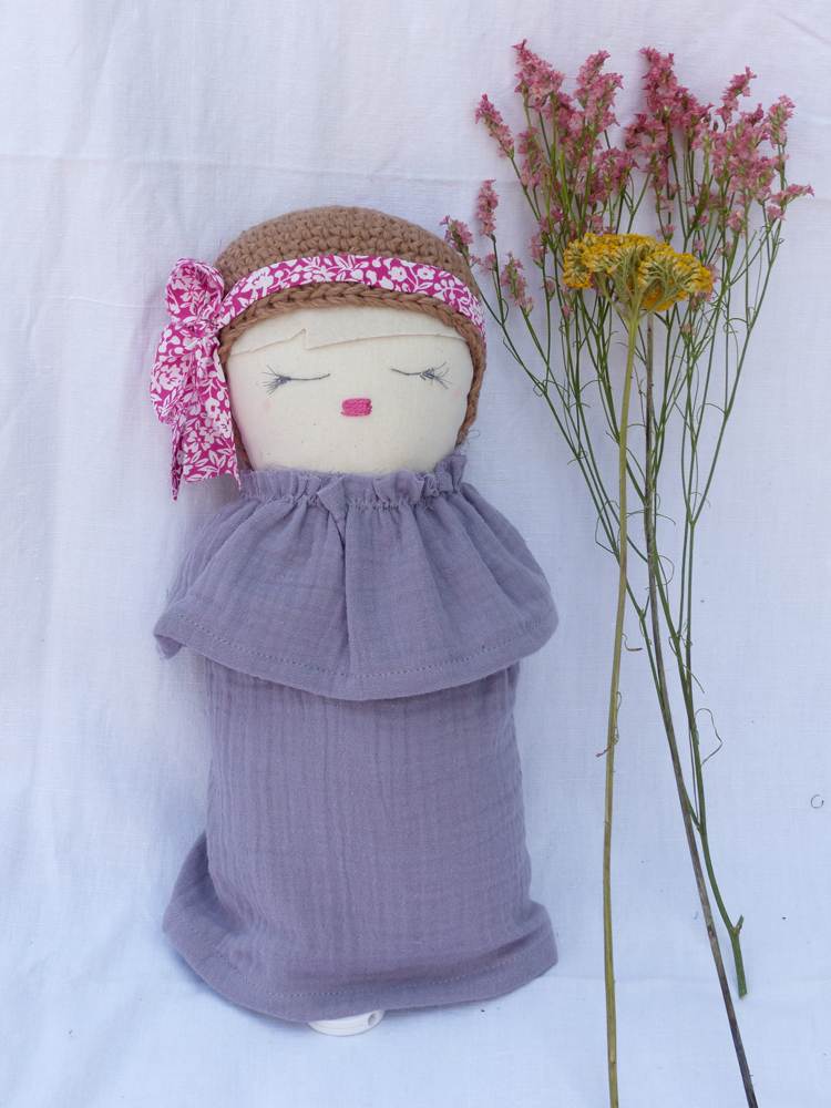 Spieluhr Puppe Violette lila