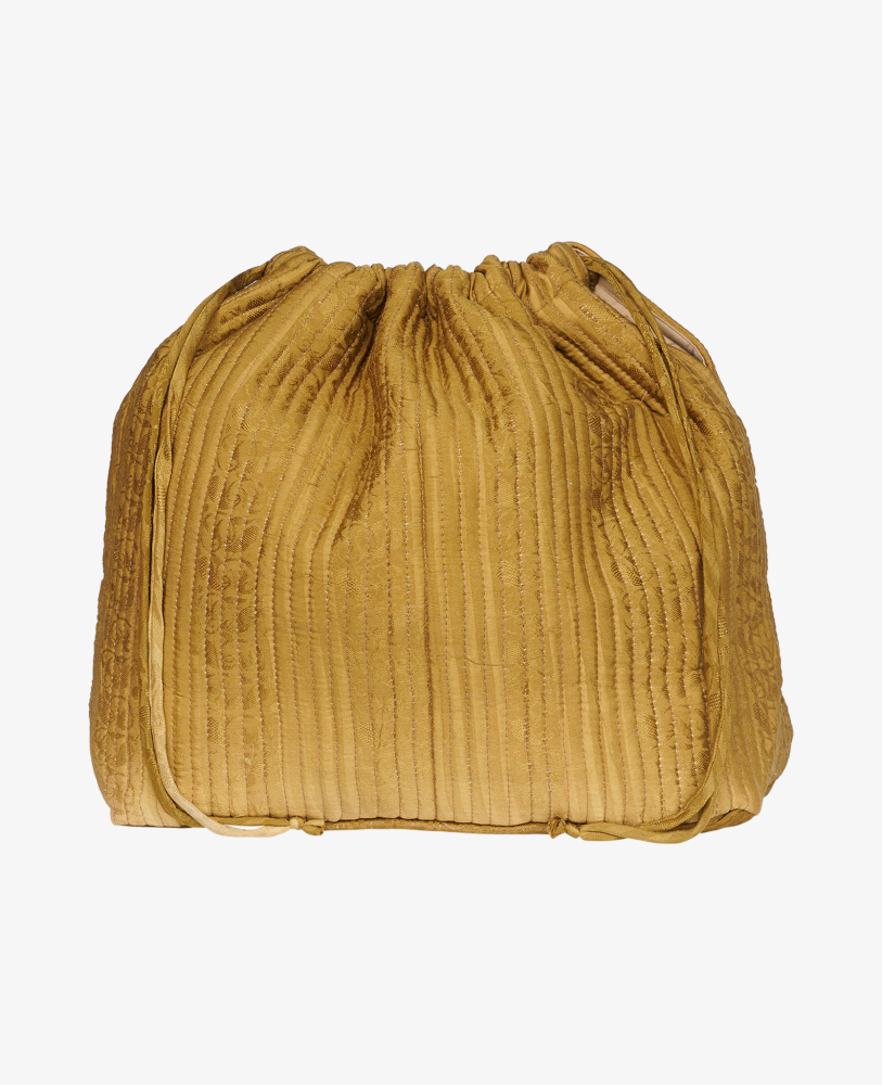 Tasche / Beutel aus Seide gold