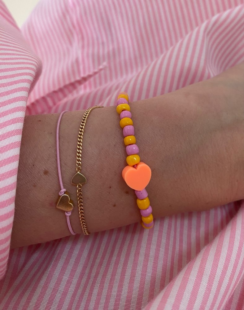 Armband mit Herz orange