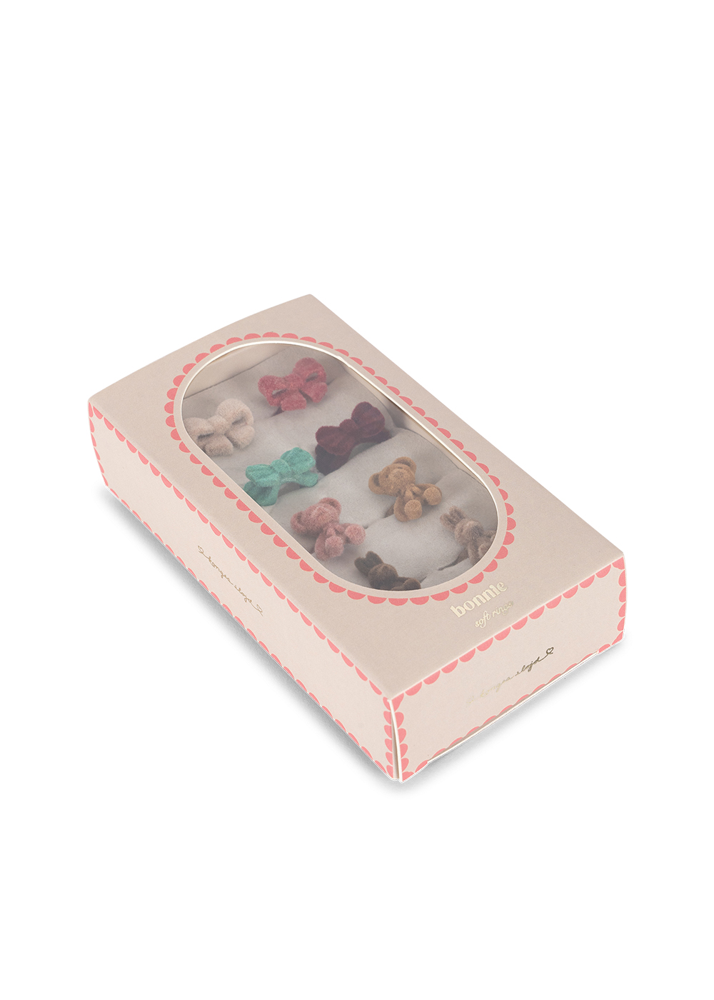 8-er Set Ringe misty rose