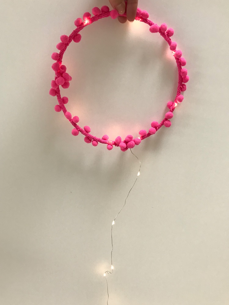 LED Lichtkranz pink