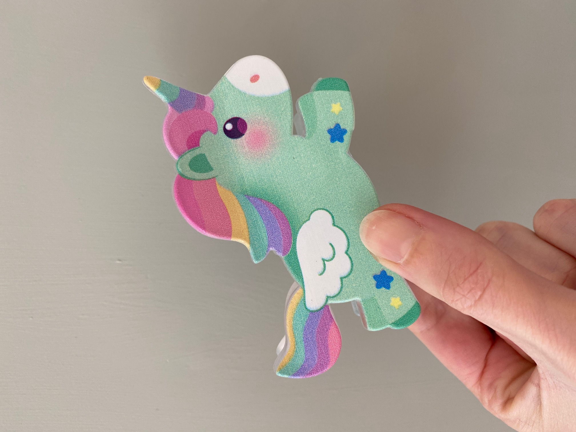 Haarklammer Einhorn türkis