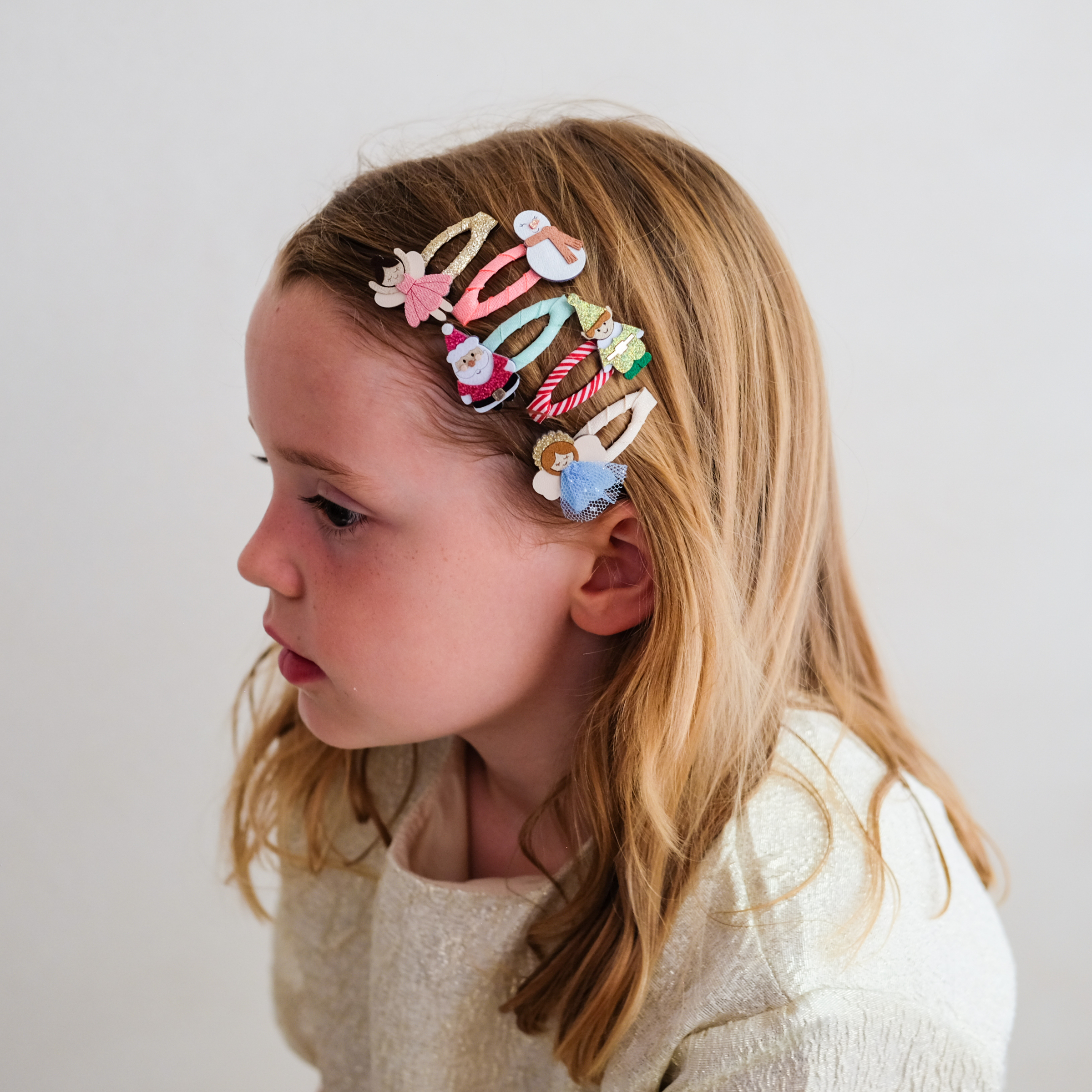 Mini Haarspangen mit Weihnachtsmotiven