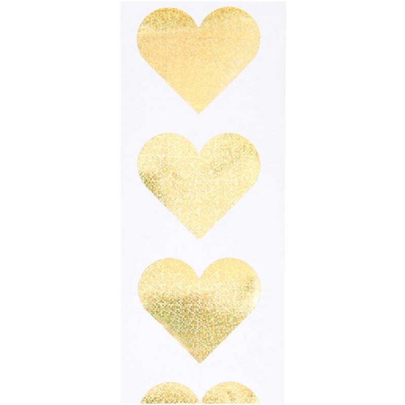 300141_1_600x600 Herzaufkleber, golden, glitzernd, mehrfach auf weißem Hintergrund.