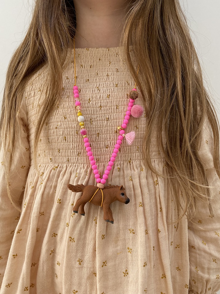 Kette mit Shetty Pony pink