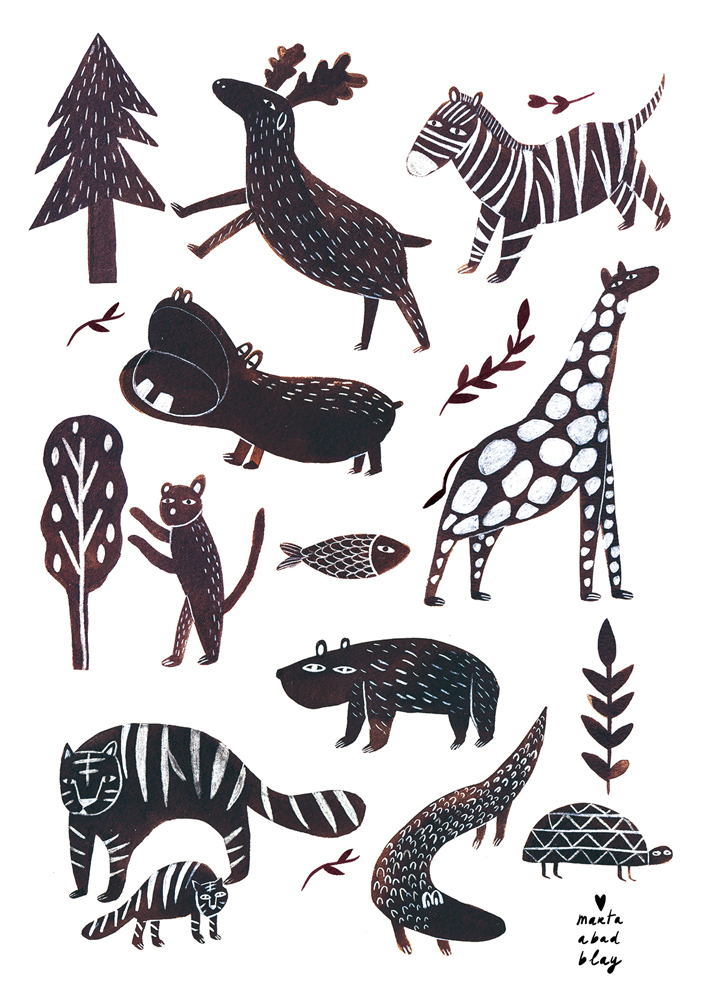 A3 Poster Wild animals