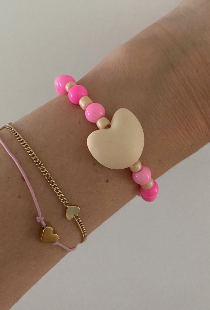 Armband mit Herz beige