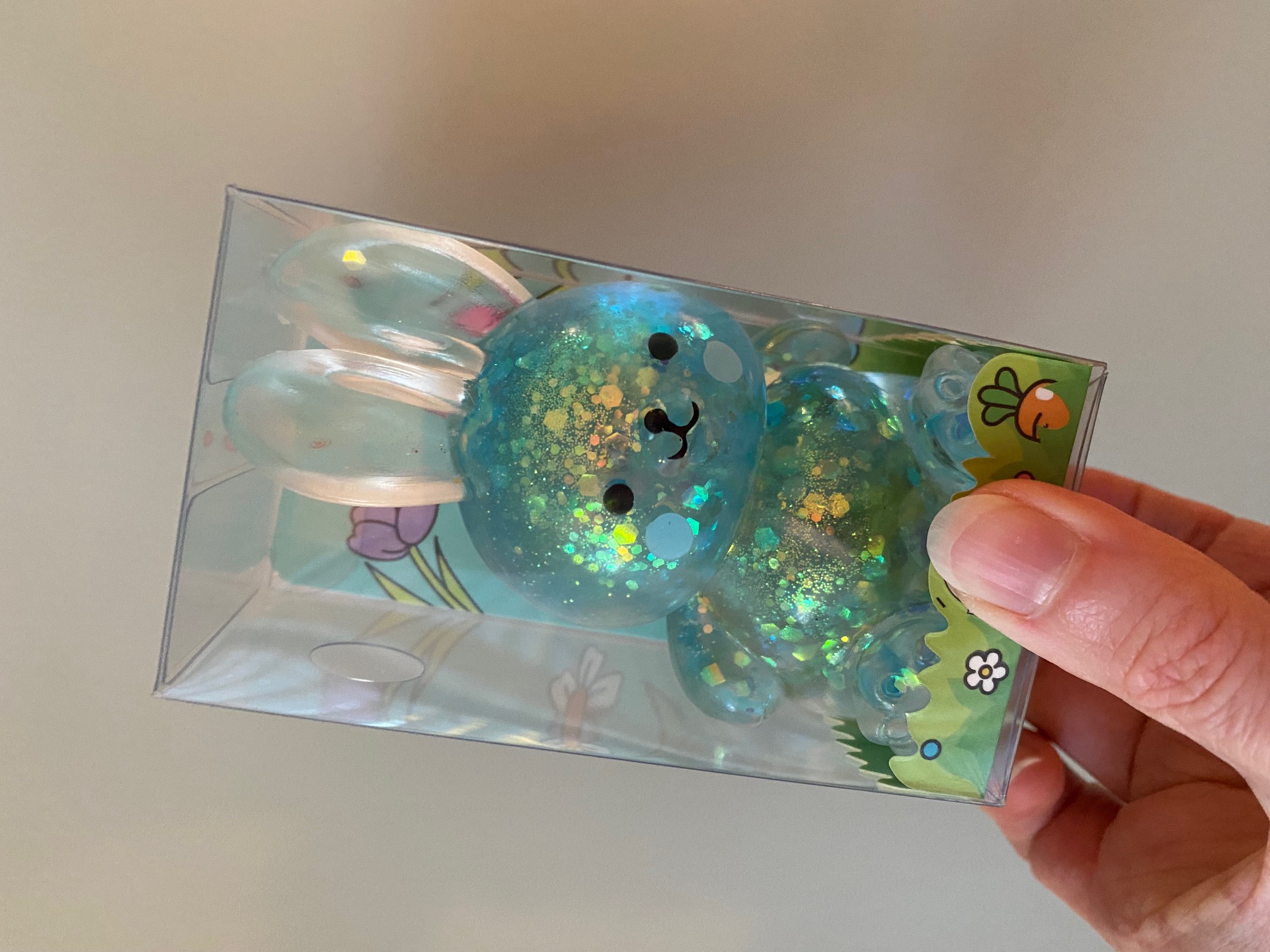 Glitzer Maltose Hase blau