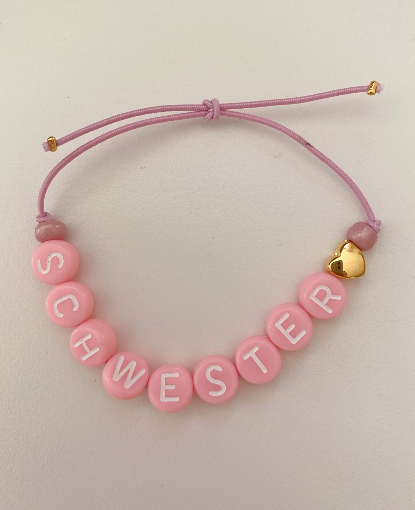 Armband SCHWESTER rosa