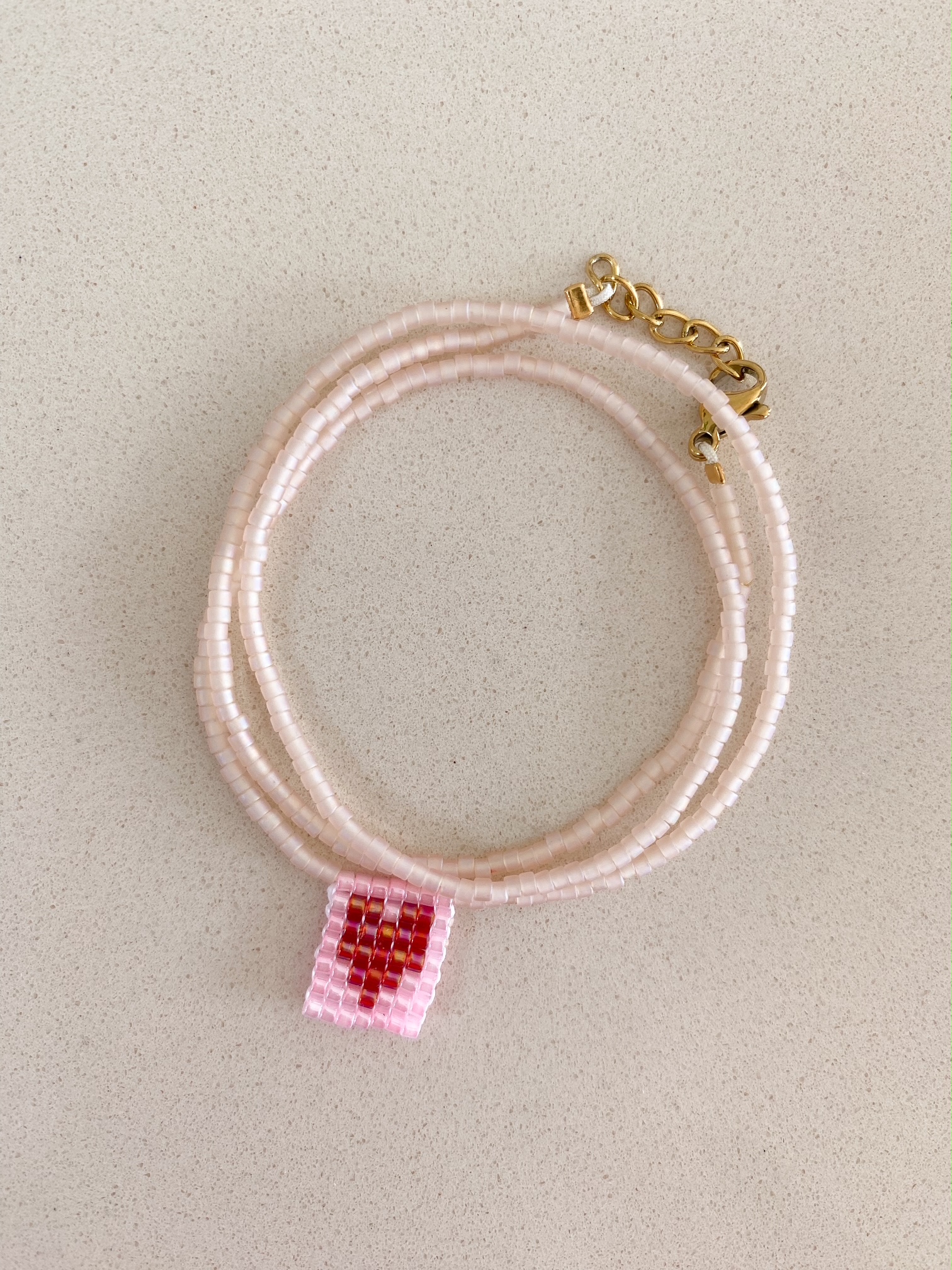 Kette mit Häkel-Anhänger Herz