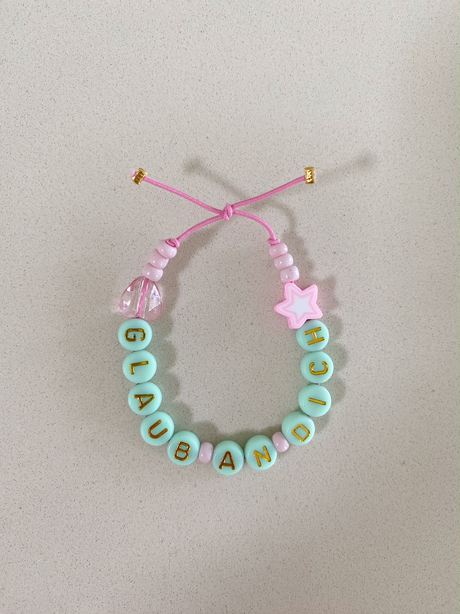 Armband Glaub an Dich türkis