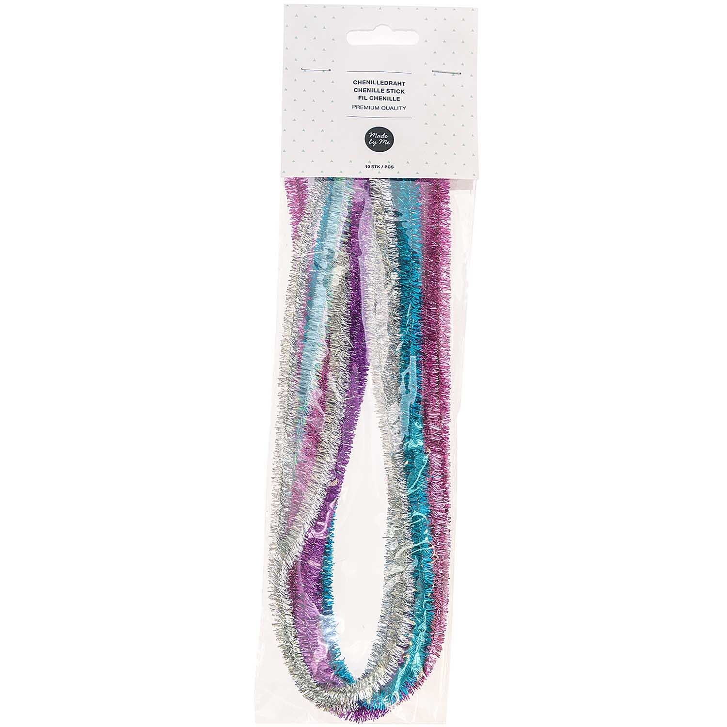 Chenilledraht glitter pastell