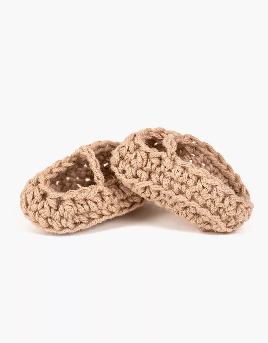 Handmade Ballerinaschuhe beige