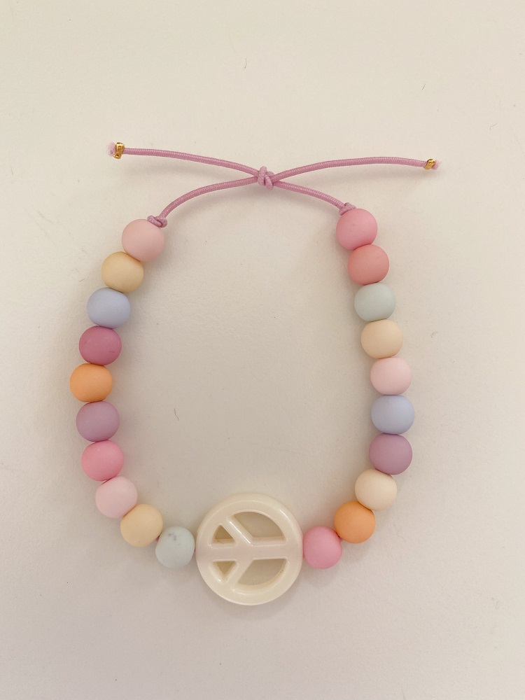 Armband Peace weiß
