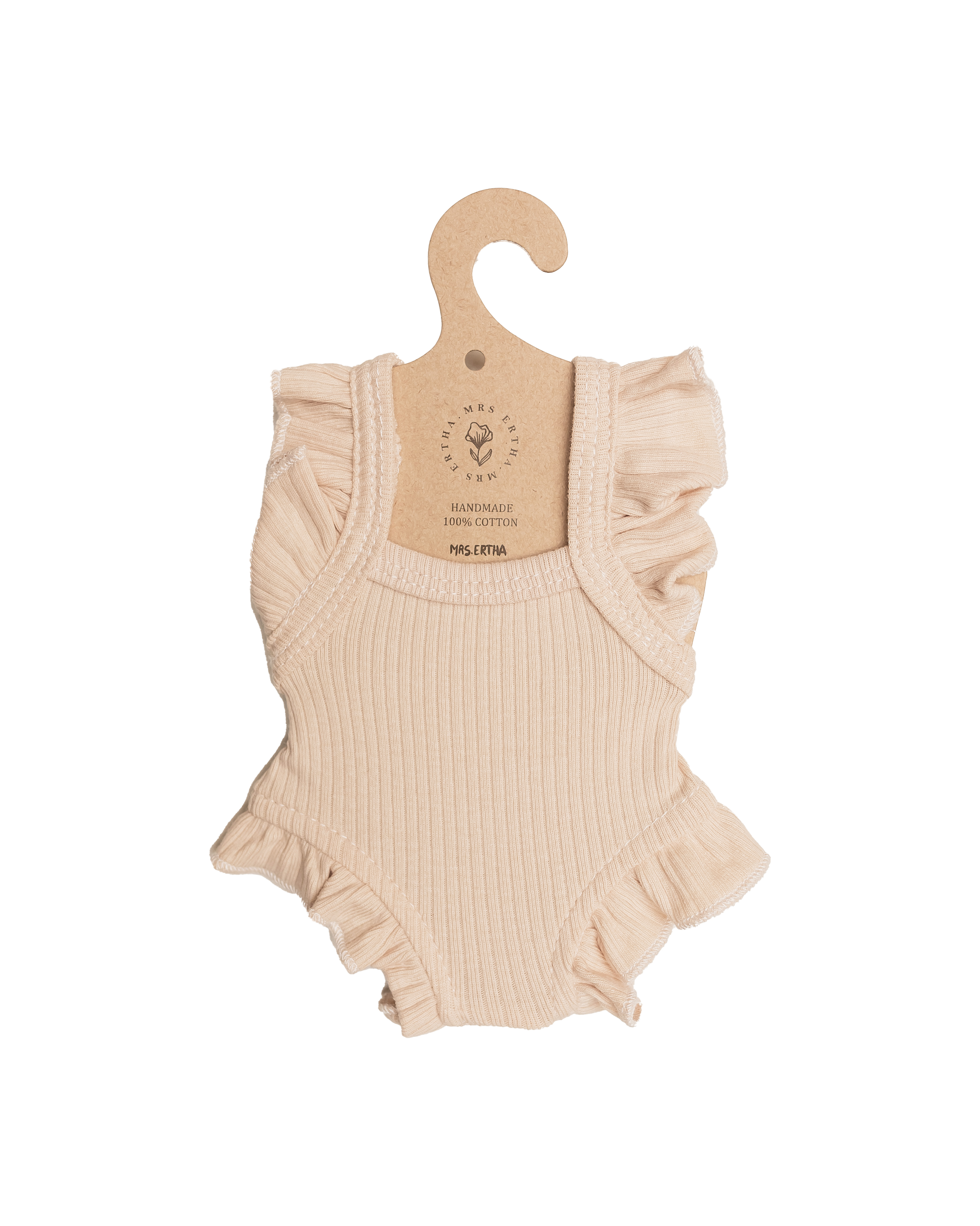 Rüschenbody ivory für Puppen 34-36 cm Kopie